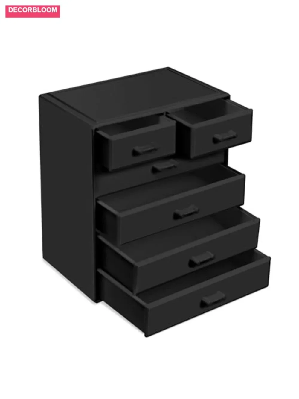 Acrylic Makeup Organizer with 6 Drawers - Cosmetic Storage Case for Vanity